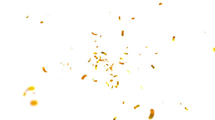 Elegant gold confetti background. Golden glitter dust particles confetti on transparent background. PNG Gold confetti effect, transparent background.