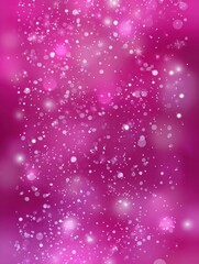 Obraz premium Bright pink background filled with soft glowing elements and sparkling dots, evoking a magical and vibrant feeling for festive occasions or artistic projects.