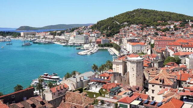 Aerial city view of Split in Croatia