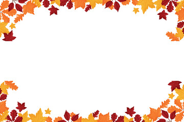 Framing Autumn leaves set of autumn leaves in the wind on white background Full-size photo of maple autumn High resolution. Collection of autumn leaves isolated on transparent or white background PNG