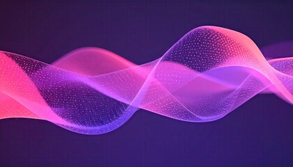 Abstract Holographic Wave Background with Pink and Purple Gradient