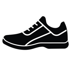 vector icon of a running shoe  modern flat design