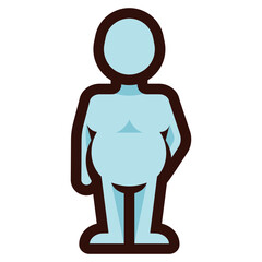 Obraz premium obesity body icon illustration