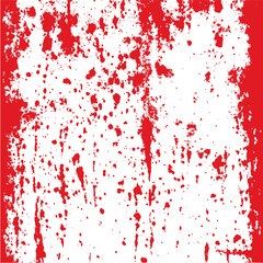 Red paint splatter dripping vertically on a black background, creating a striking grunge abstract texture.