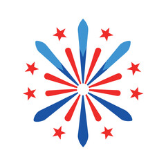 Fireworks Bursting Illustration