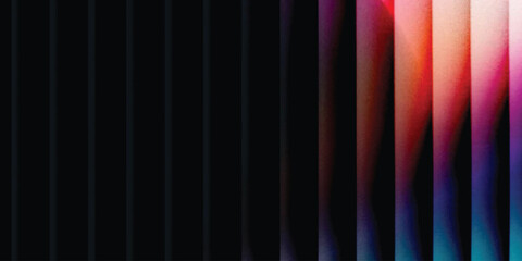 Grainy background glowing blurred color flow banner poster cover design, noise texture. Refracted Glass Gradient Effect. Ribbed glass morphism texture.