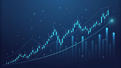 Financial chart with increasing arrow isolated on white background the image shows a graph with an upward trend, indicating growth and success in the market