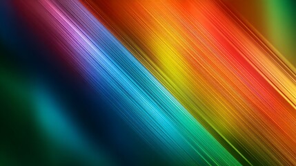Obraz premium Vibrant streaks blend into rainbow, dynamic diagonal motion