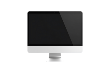 Modern Desktop Monitor Mockup isolated on transparent background.