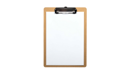 Clipboard holding clean white paper against a black background