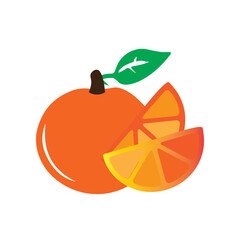 Orange Fruit and Slices Icon