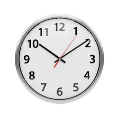 Analog clock showing ten ten and ten seconds isolated illustration on transparent background