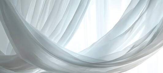 Flowing White Curtains.