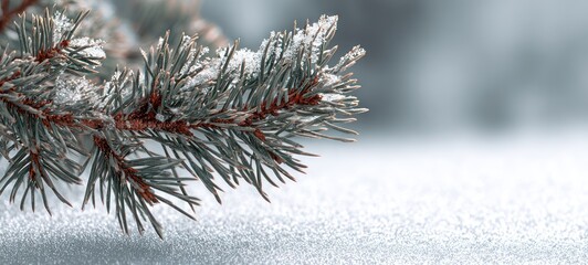 Snowy Pine Branch.