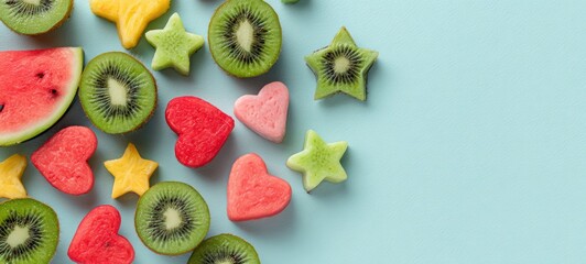 Summer fruits arrangement.