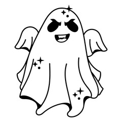 boo line art