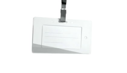 ID badge with blank card