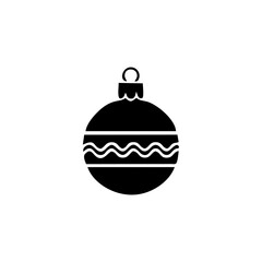 christmas icon with silhouette mono color vector design