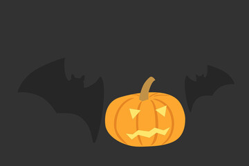 halloween pumpkin with bats