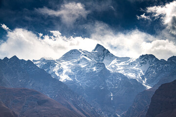 mountains in the snow