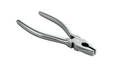 Metal pliers tool isolated on dark, clean studio backdrop