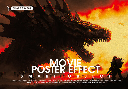 Cinematic Epic Movie Poster Photo Effect Template