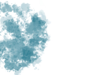Teal watercolor texture with light blue splashes and soft edges
