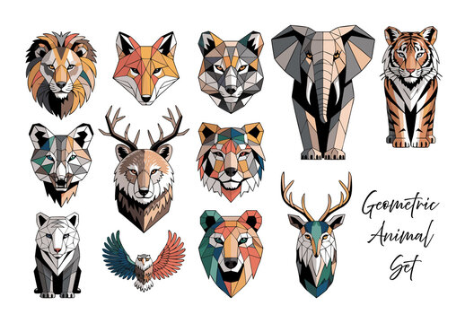 Geometric Animal Set Layout