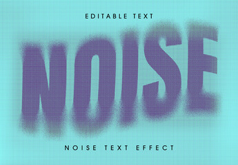 Grain Halftone Text Effect Mockup