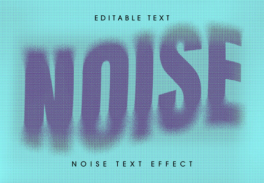 Grain Halftone Text Effect Mockup