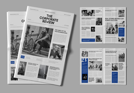 Modern Business Newspaper Layout