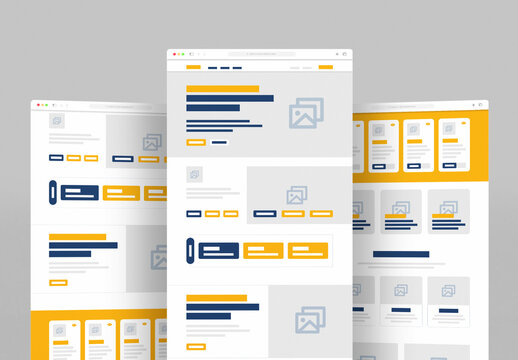 Responsive Website Wireframe Template