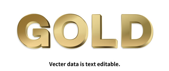 金文字_立体的_ベクターデータは打ち換え可能_アピアランス編集可能_GOLD_Funnel Display font