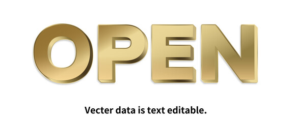 金文字_立体的_ベクターデータは打ち換え可能_アピアランス編集可能_OPEN_Funnel Display