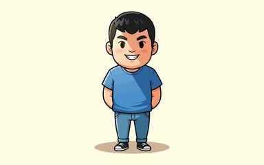 Cute cartoon boy illustration