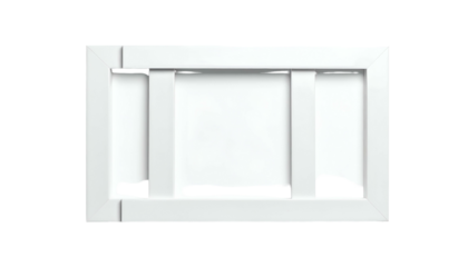 White rectangular structure, interior panel, simplistic design