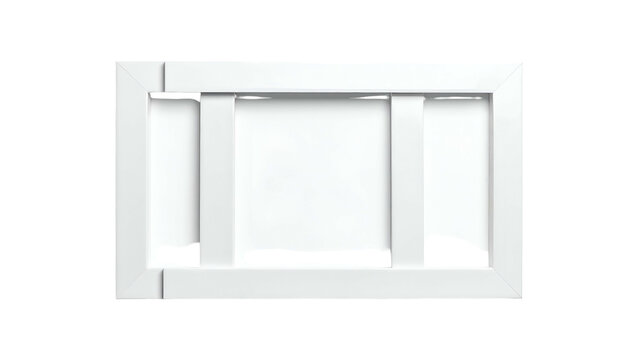 White rectangular structure, interior panel, simplistic design