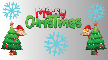 christmas tree with snowflakes