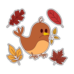 Cute cartoon animal stickers collection