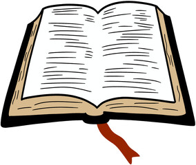 An Open Book with Visible Text Lines Representing Knowledge, Learning, and Education Concepts