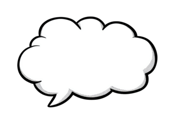 Simple white comic speech bubble on black