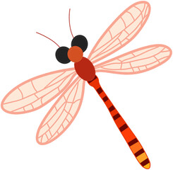 Bright and Colorful Dragonfly Artwork Perfect for Nature, Wildlife, and Environmental Designs