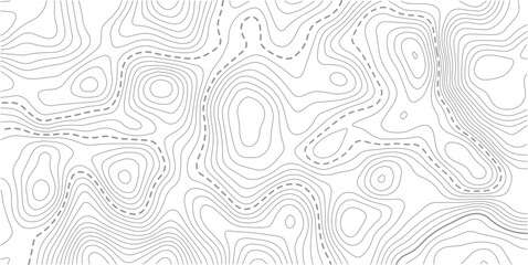 Topographic map background geographic line map with elevation assignments. Modern design with White background with topographic wavy pattern design.paper texture Imitation of a geographical map shades
