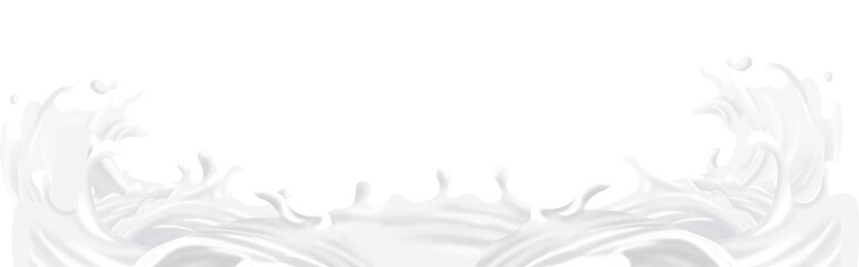 Delicious and creamy milk splash, perfect for dairy ads, breakfast promotions, or healthy food campaigns, showcasing freshness and purity, adds a touch of natural goodness to your project