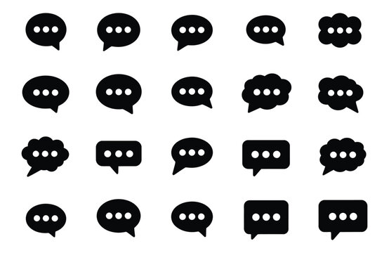 WebEngage in modern digital conversation with these diverse chat bubble icons for website and application design, creating sleek and intuitive user interfaces that enhance communication