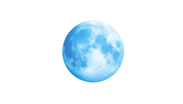 Pixelated blue moon against black