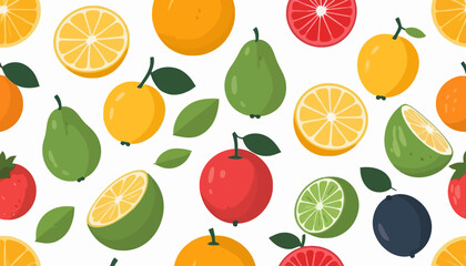 Obraz premium set of funny cartoon fruits and cute tools, icon, vector, set, icons, web, symbol, design, illustration, sign, flat
