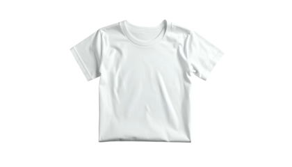 Simple white cotton t-shirt shown on a black background