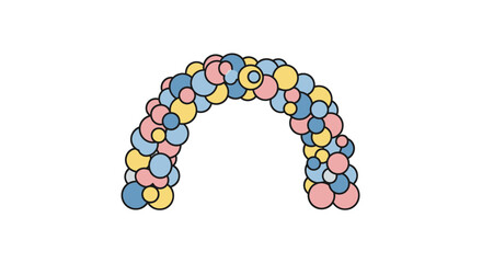Colorful Balloon Archway Decoration for Celebrations and Events.
