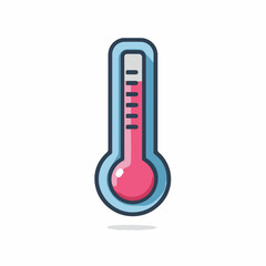 Monochrome Thermometer Outline Symbol Design